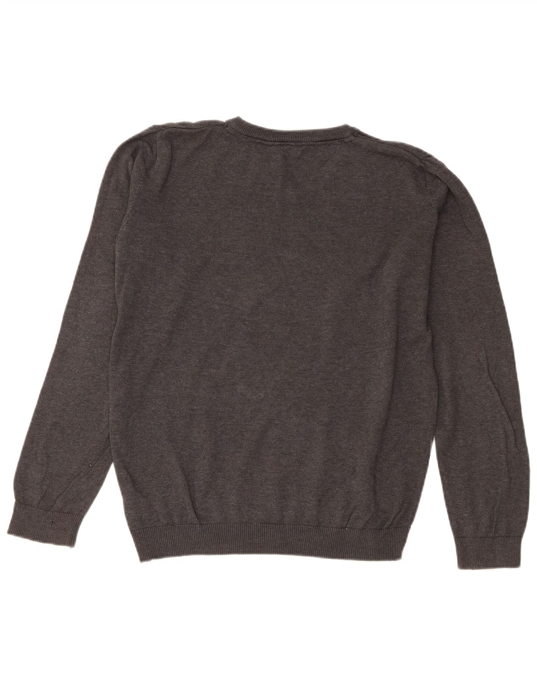 Marks & Spencer Chłopięcy sweter z dekoltem w kształcie litery V, 14-15 lat, szary, bawełniany