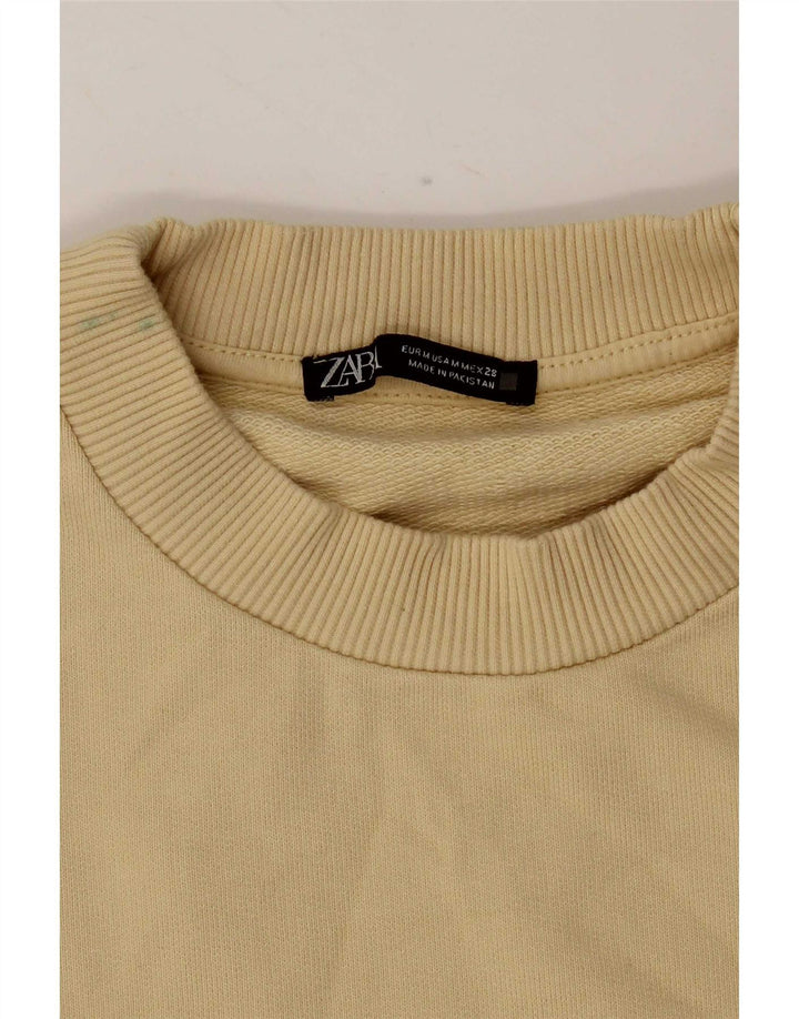 Bluza damska Zara Sweter UK 14 Średnia żółta bawełna