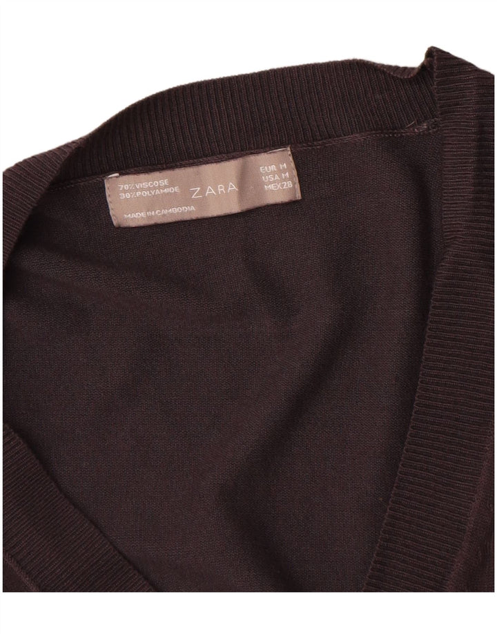 Sweter damski Zara Cardigan UK 12 Średni szary wiskoza