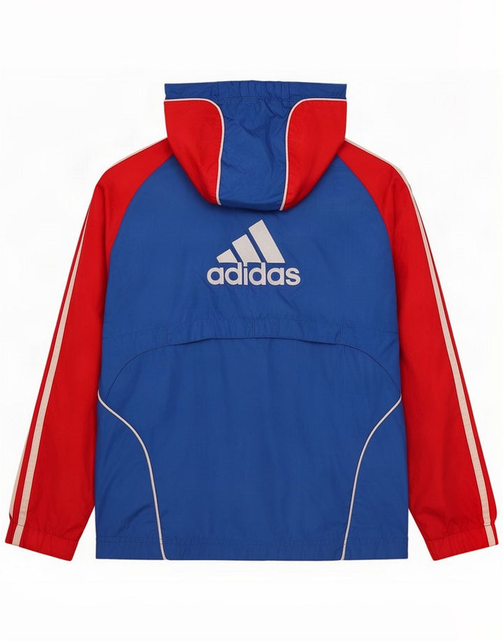 Adidas Chłopięca bluza dresowa z grafiką 10-11 lat, średnia niebieska