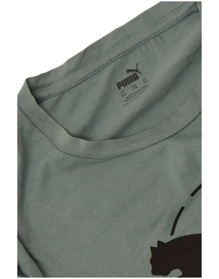 Męska koszulka z grafiką Puma Top 2XL w kolorze zielonym