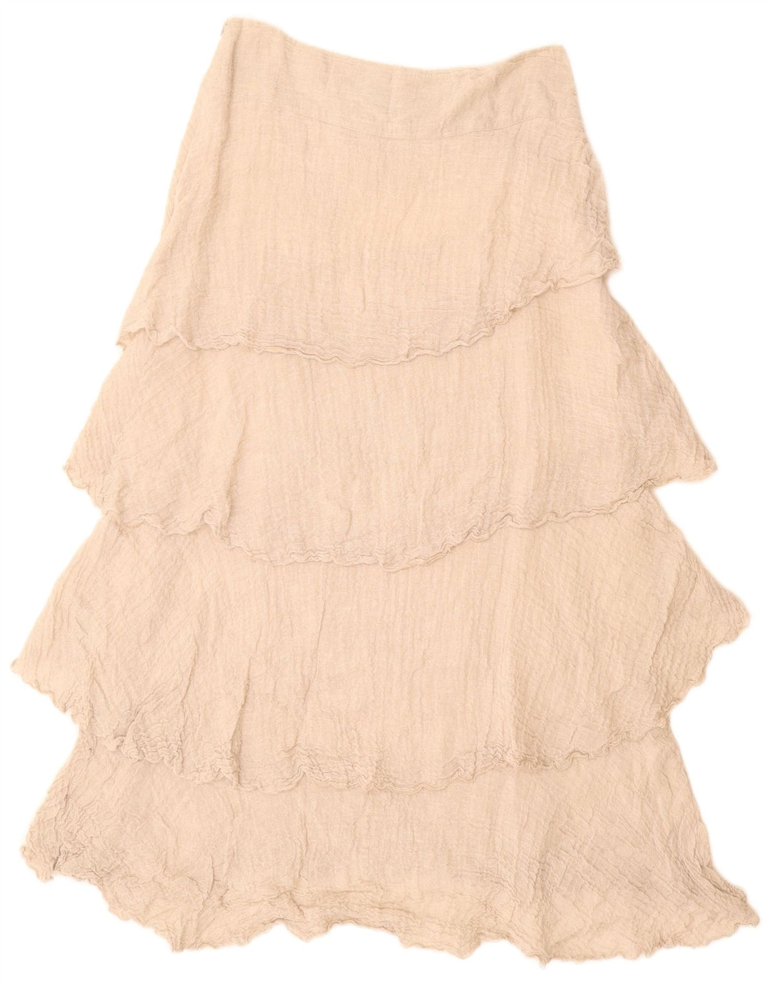 Warstwowa spódnica damska z wysokim stanem VINTAGE W28 średni beż