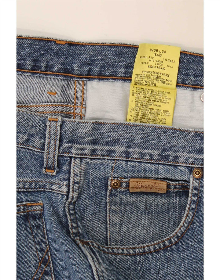 Męskie jeansy Wrangler Texas Straight W38 L34 Niebieskie, bawełniane