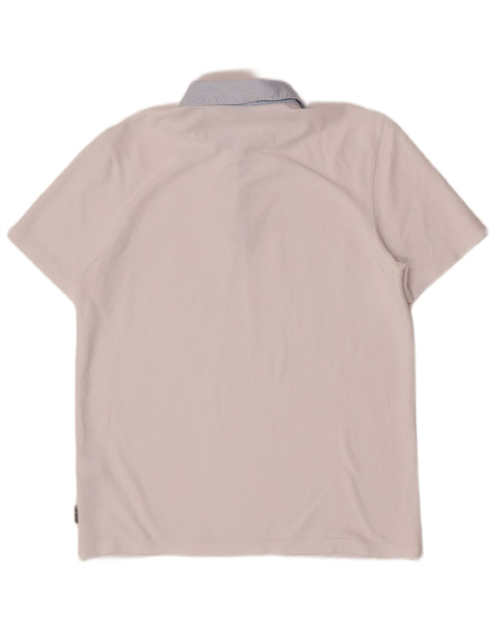 Męska koszulka polo Ted Baker, rozmiar 3, średnia biała wiskoza
