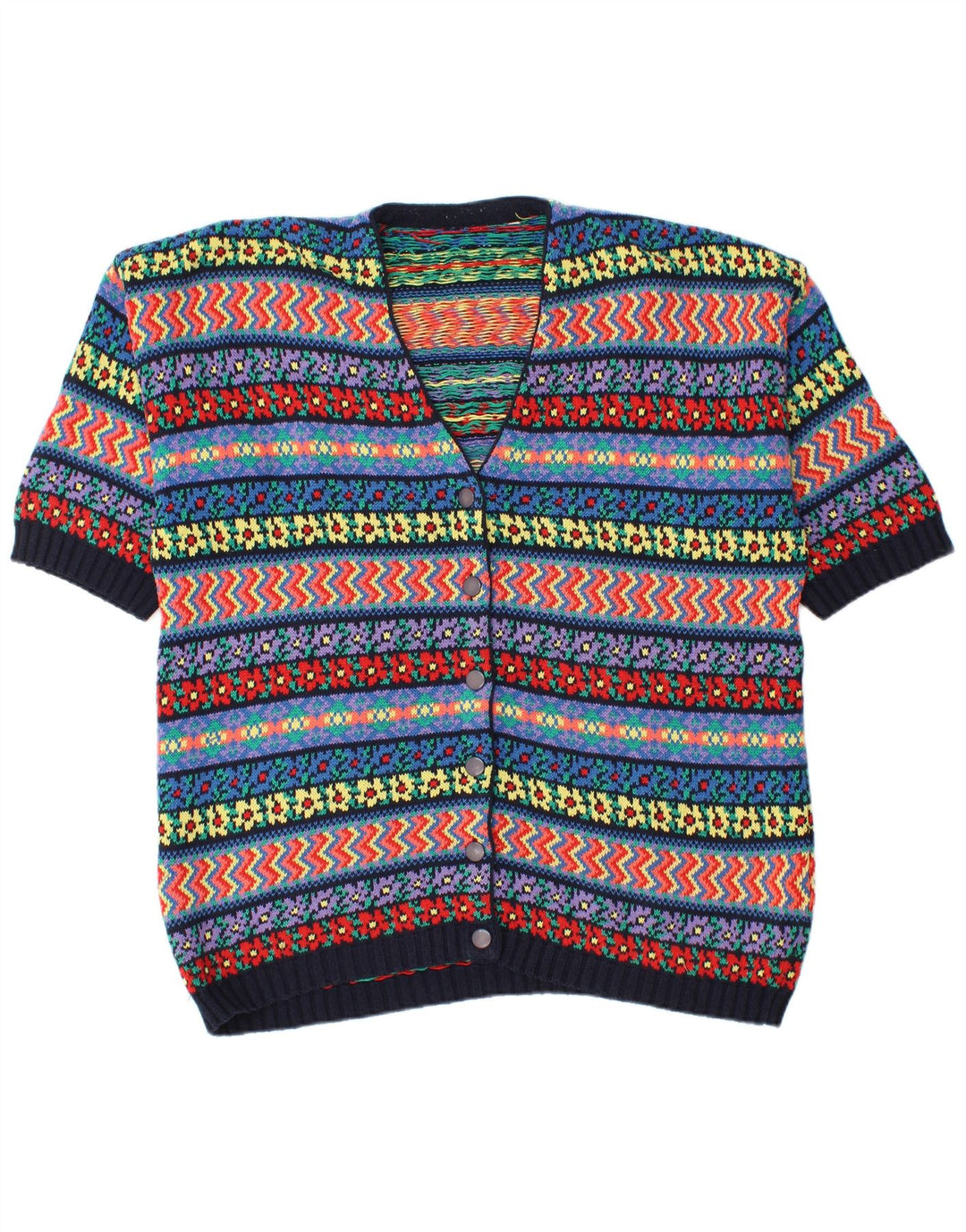 Vintage damski sweter oversize UK 16, duży, wielokolorowy