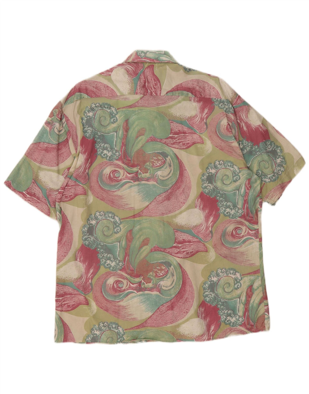 C&A Mens Short Sleeve Shirt XL Multicoloured Paisley Cotton