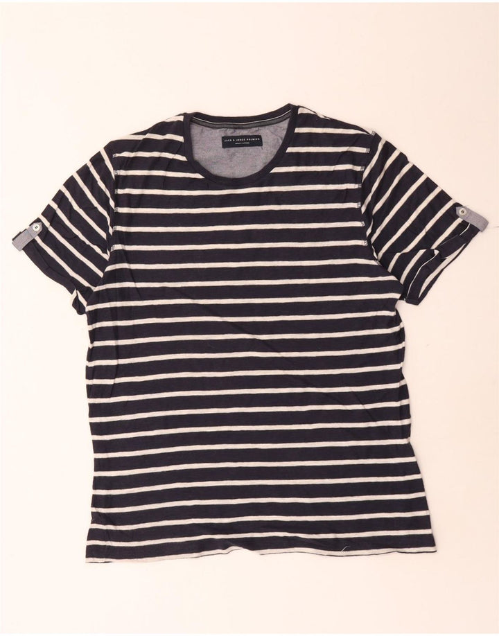T-shirt męski Jack & Jones, duży, granatowy w paski