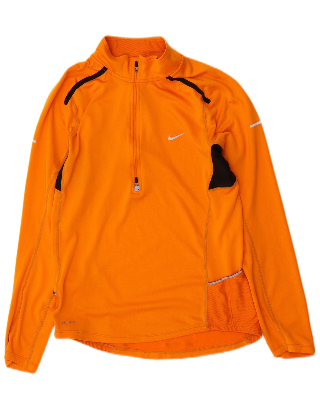 Męski dres Nike Dri Fit z zamkiem błyskawicznym na szyi i średnim pomarańczowym blokiem kolorów