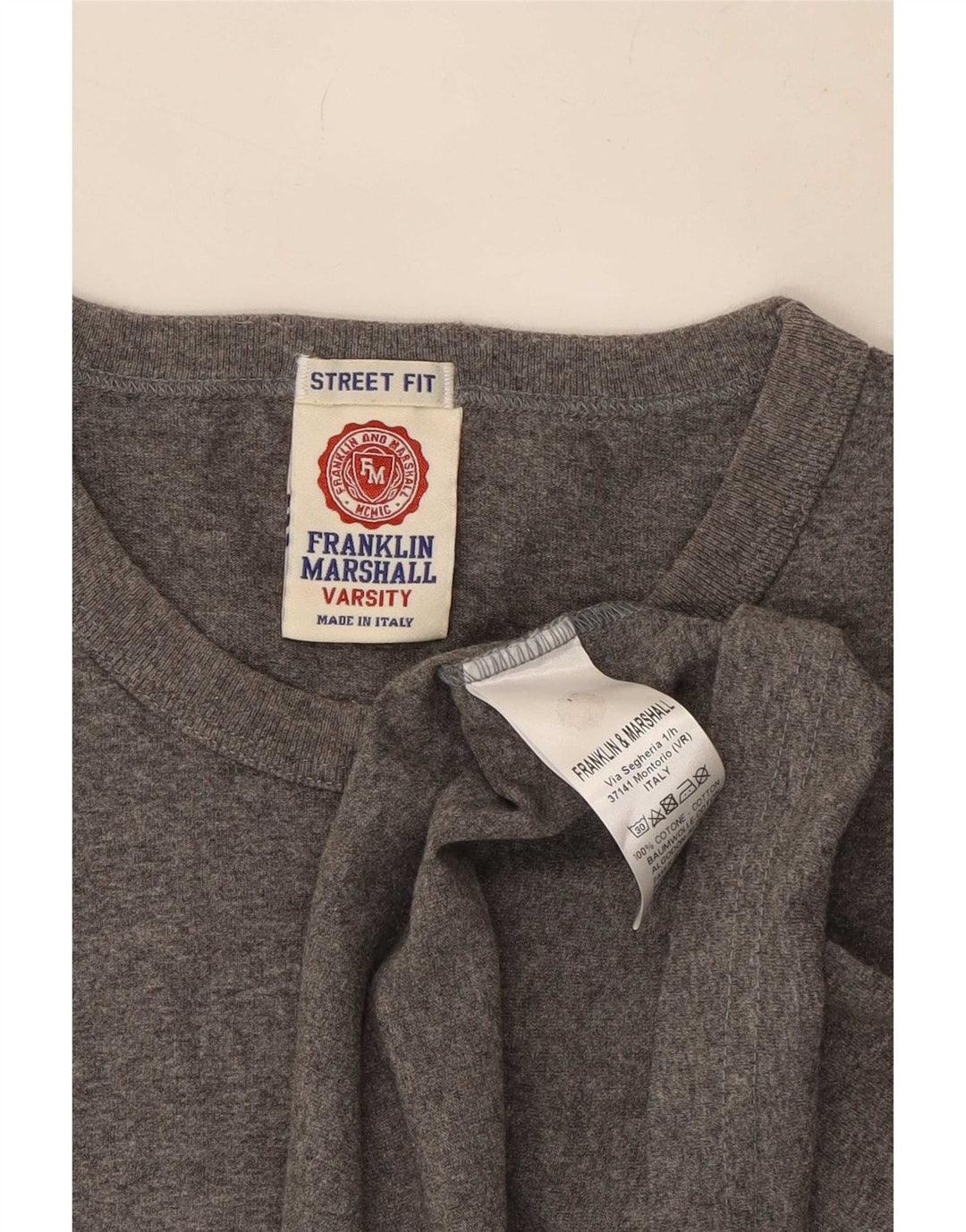 T-shirt męski Franklin & Marshall, średnioszary, bawełniany