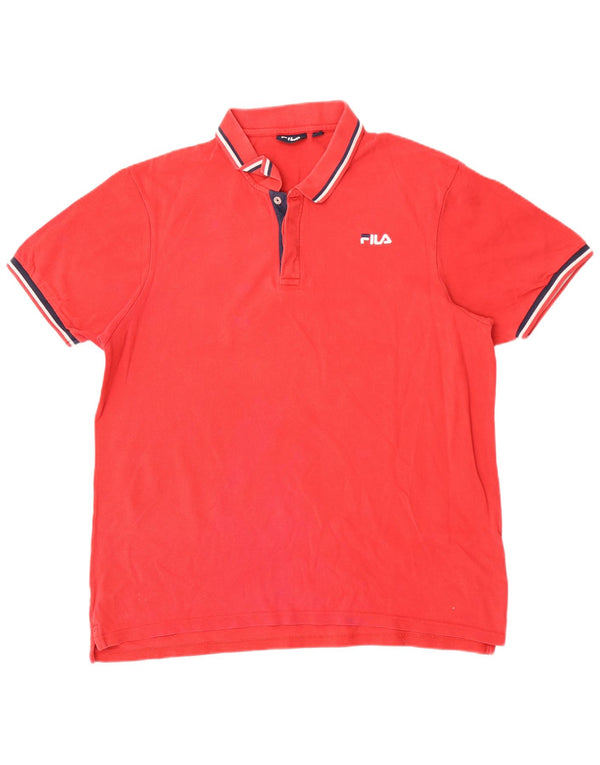 Męska koszulka polo Fila 2XL, czerwona, bawełniana