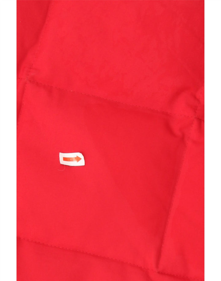 ELLESSE Womens Padded Gilet UK 12 Medium  Red Polyester