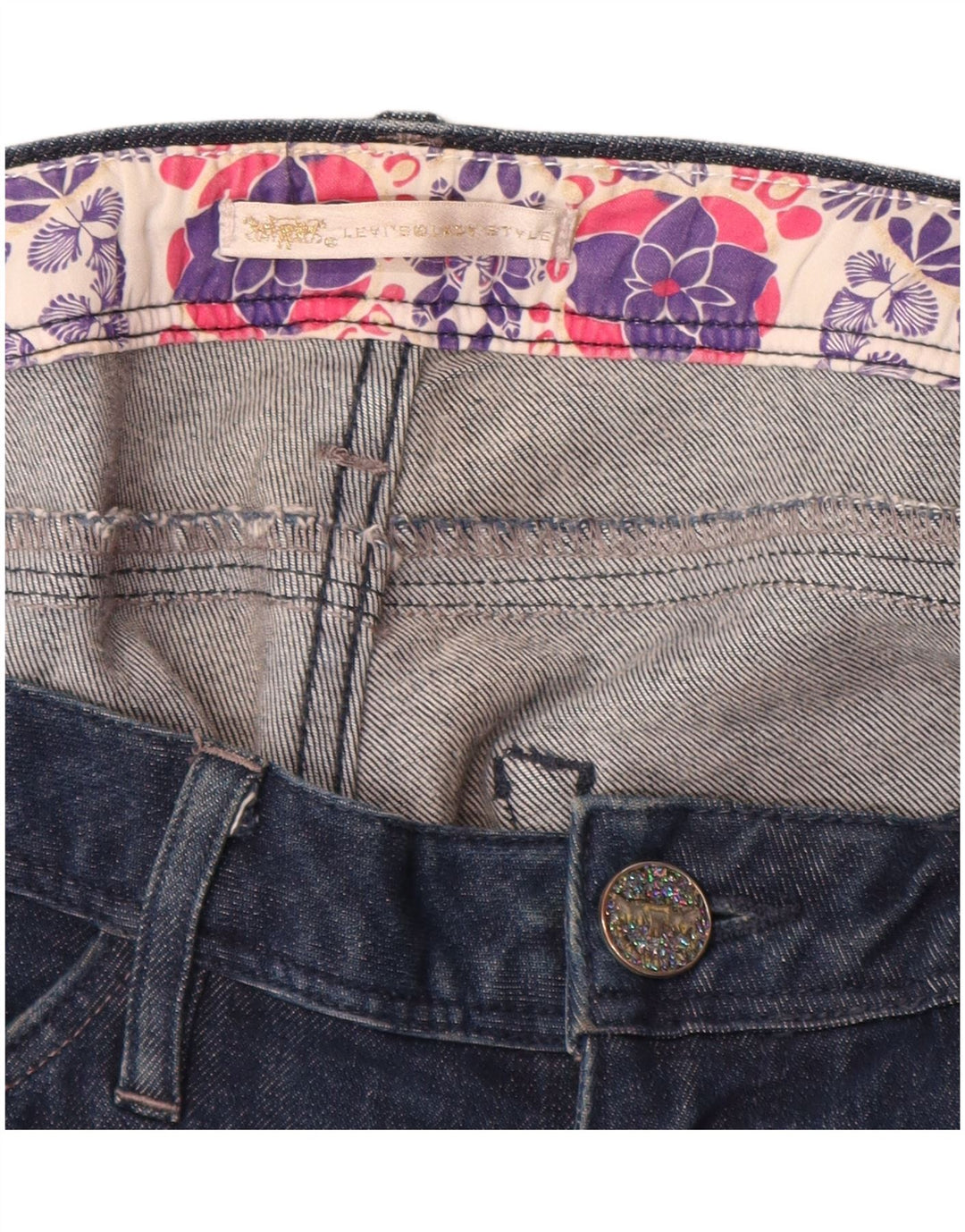 Damskie jeansy Levi's Slim W32 L30 Granatowe