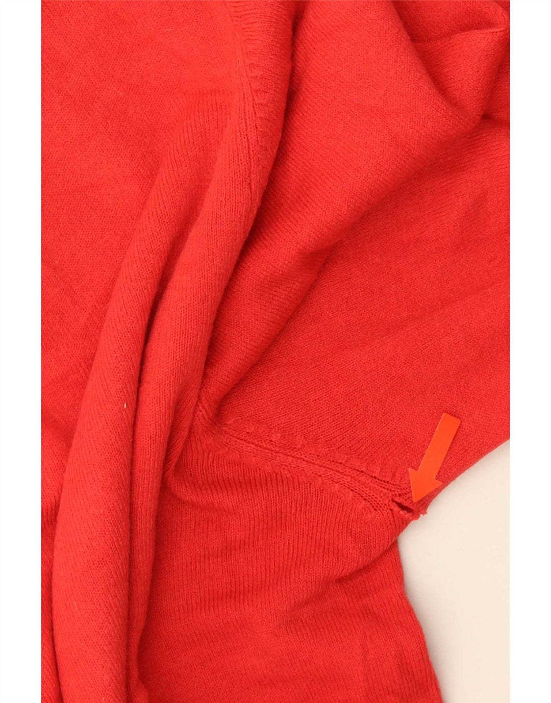 Marks & Spencer Męski sweter w kolorze niebieskim Harbor z dekoltem w kształcie litery V, duży, czerwony, akrylowy