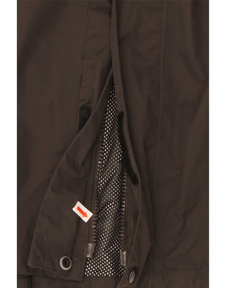 Męska kurtka przeciwdeszczowa Jack Wolfskin UK 50 3XL Khaki z blokami kolorów, poliamid