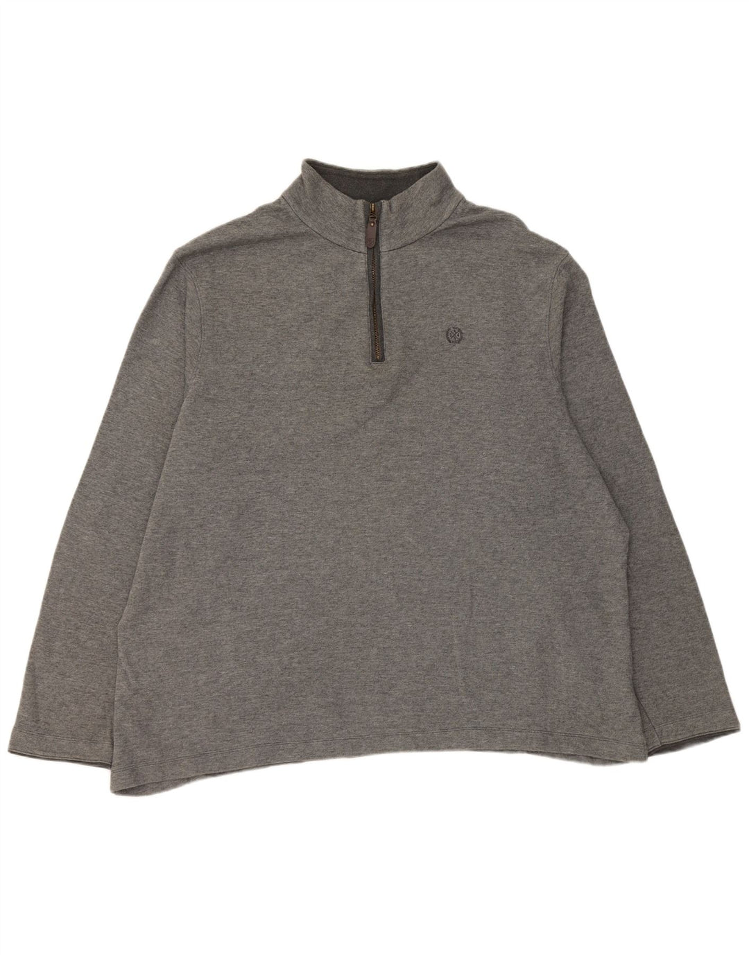 Marks & Spencer Męski sweter z zamkiem błyskawicznym, UK 47/49 2XL, szary