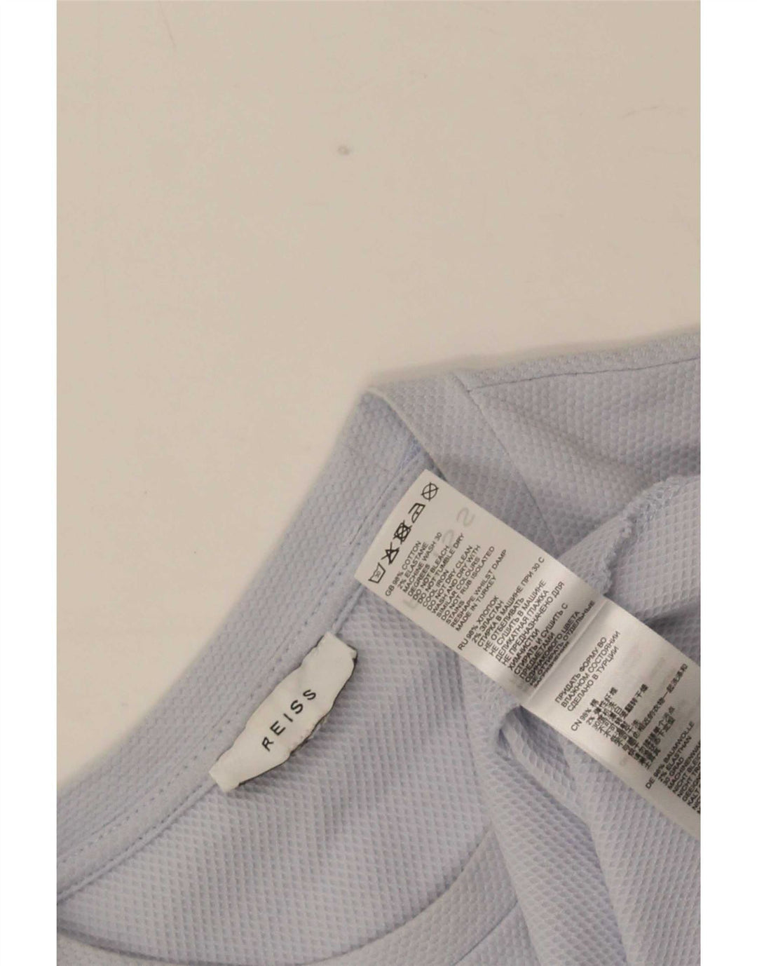 T-shirt męski Reiss, bawełniany, średni niebieski