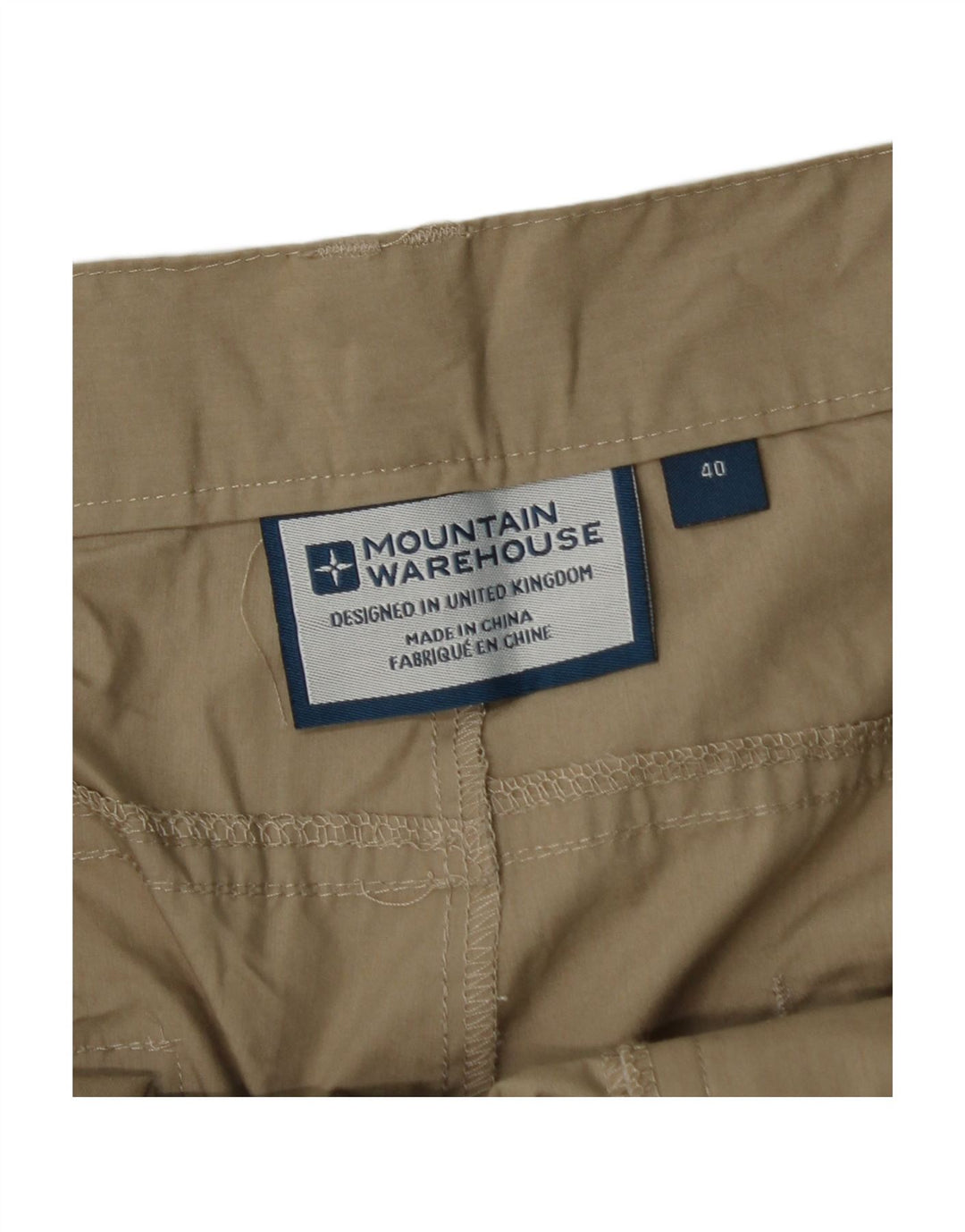 MOUNTAIN WAREHOUSE Mens Cargo Shorts W40 XL Beige Polyester