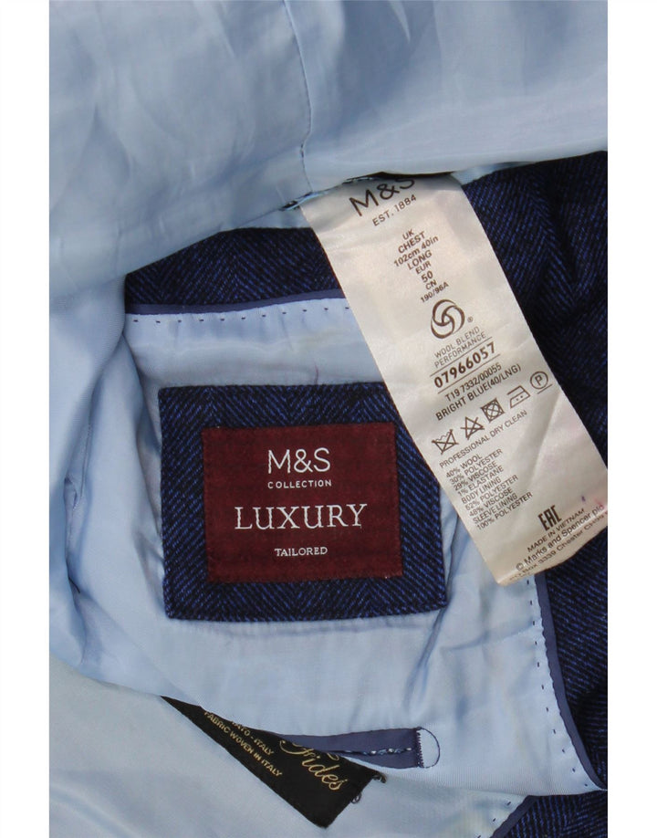 Marks & Spencer Męska marynarka o dopasowanym kroju UK 40, duża, granatowa