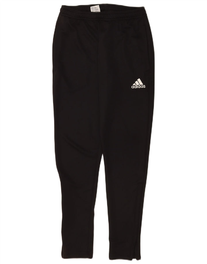 Męskie spodnie dresowe Adidas, małe, czarne, poliestrowe, sportowe