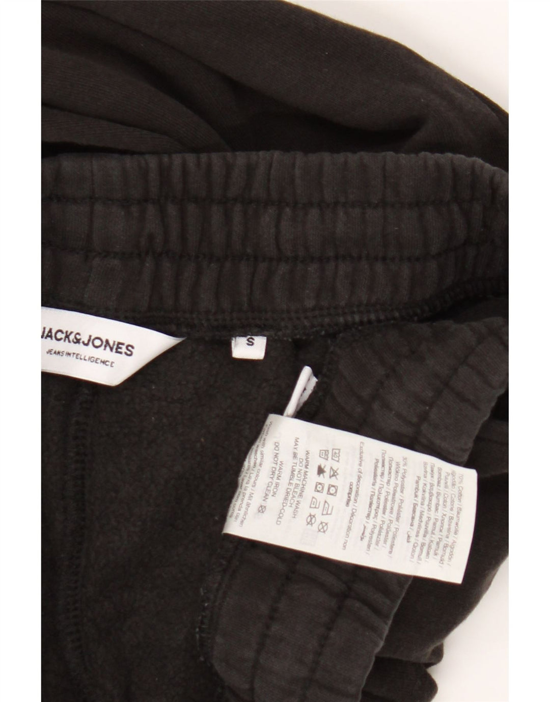 Męskie spodnie dresowe Jack & Jones, małe, czarne, bawełniane