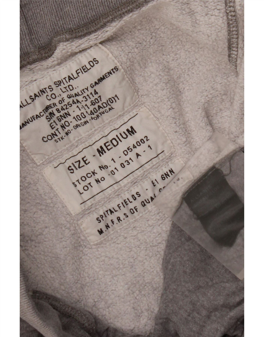 Męskie spodnie dresowe ALL SAINTS Joggers, średnioszare, bawełniane