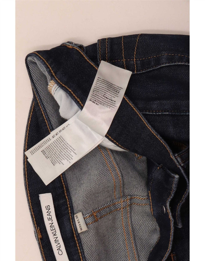 Męskie proste dżinsy Calvin Klein W33 L30 Granatowa bawełna