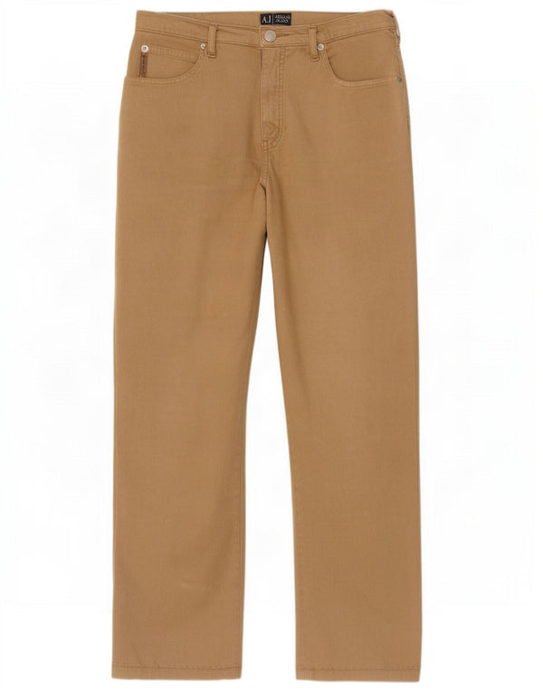 Armani Womens Straight Jeans W31 L26 Beige Cotton