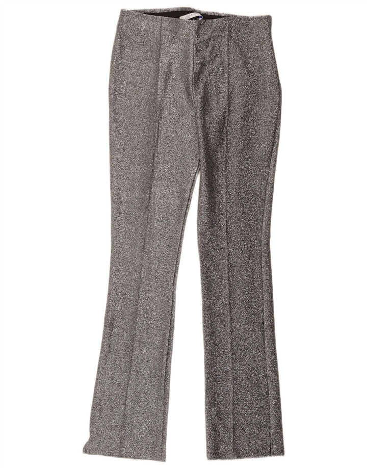 Spodnie damskie Zara Trafaluc Bootcut średnie W28 L30 srebrne