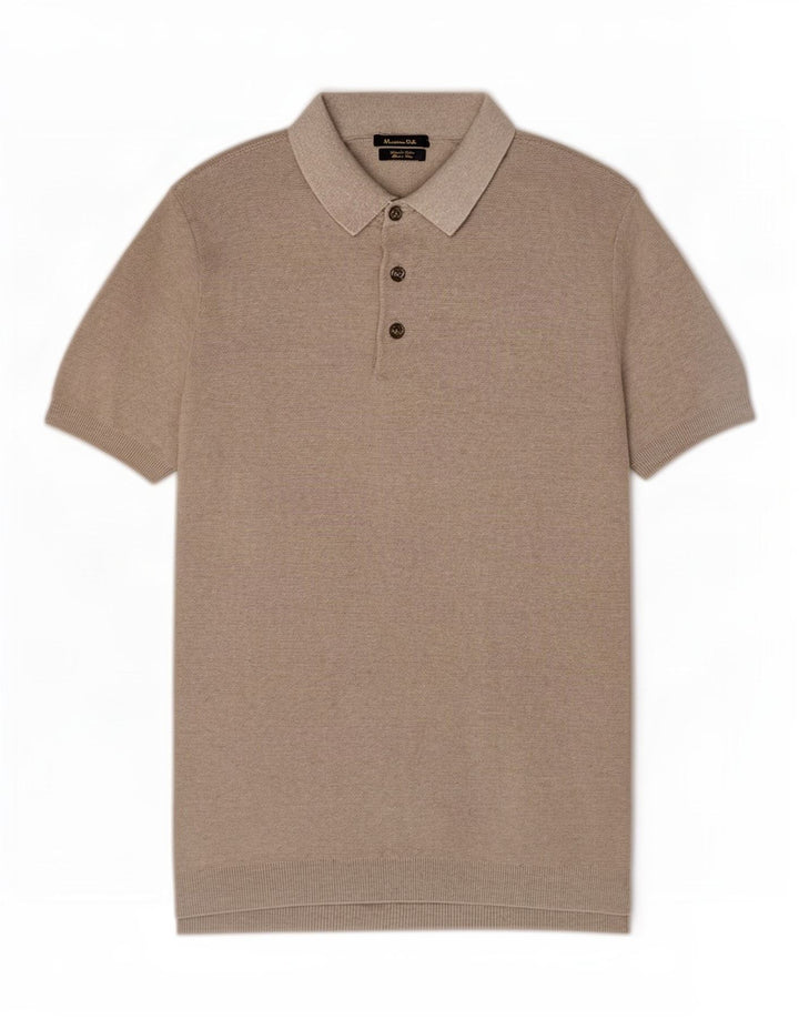 Męska koszulka polo Massimo Dutti, duża, szara, bawełniana