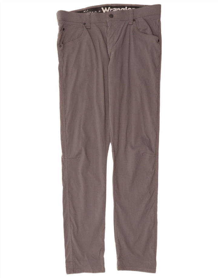 Męskie spodnie typu slim casual Wrangler W36 L34 Szary nylon