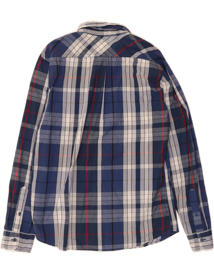 LEVI'S Mens Shirt Medium Navy Blue Check Cotton Vintage Levi's and Second-Hand Levi's from Messina Hembry 