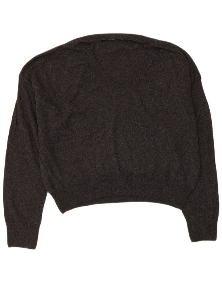 Damski sweter oversize z dekoltem w kształcie litery V ZARA UK 10 Small Szara wiskoza