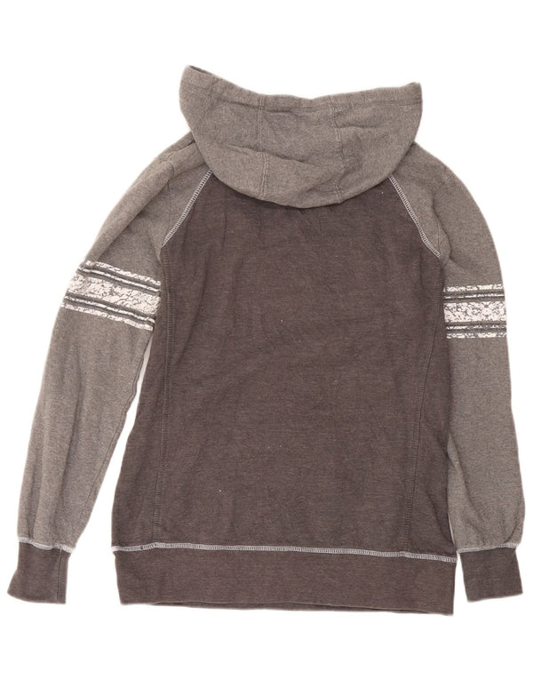 NFL Womens Carolina Panthers Hoodie Jumper UK 14 Medium Grey Colourblock