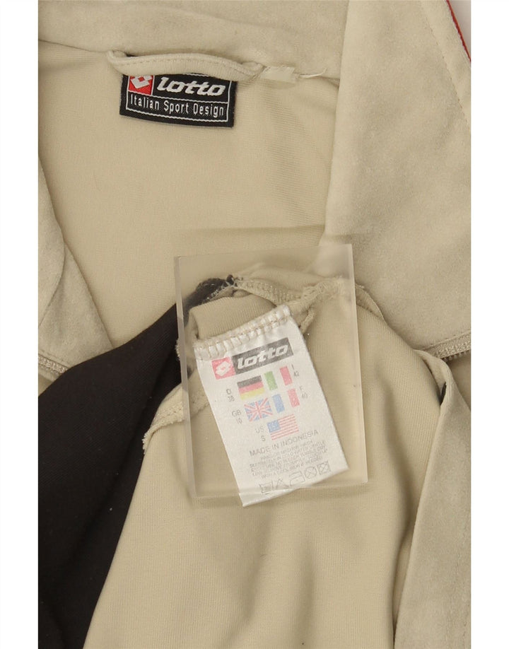 Damska bluza dresowa oversize LOTTO UK 10, mała, beżowa, z blokami kolorów