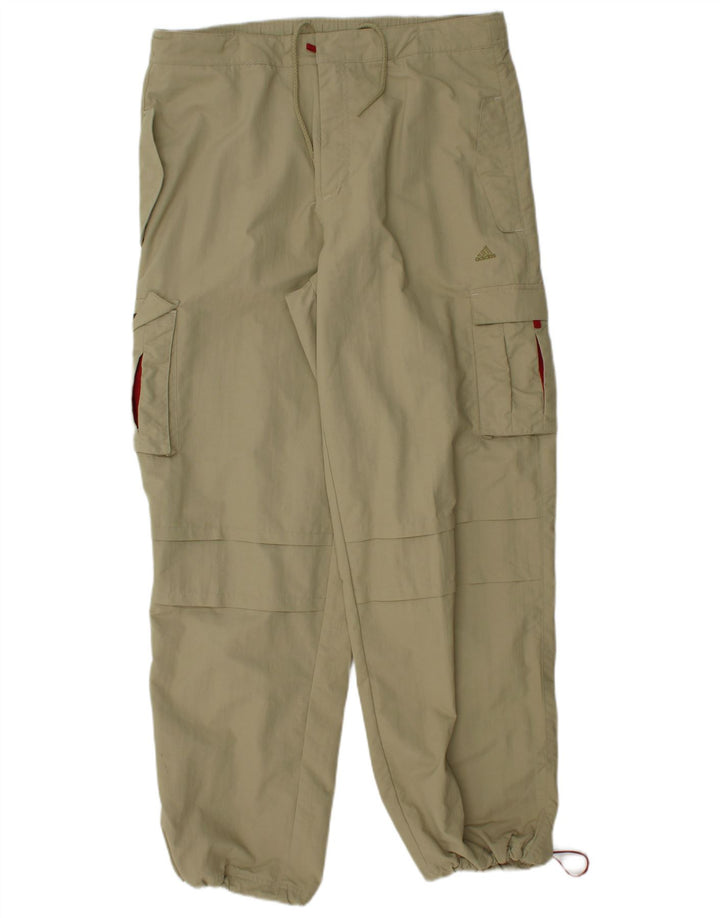 Adidas Męskie Joggers Cargo Spodnie Średnie W36 L32 Khaki Poliamid