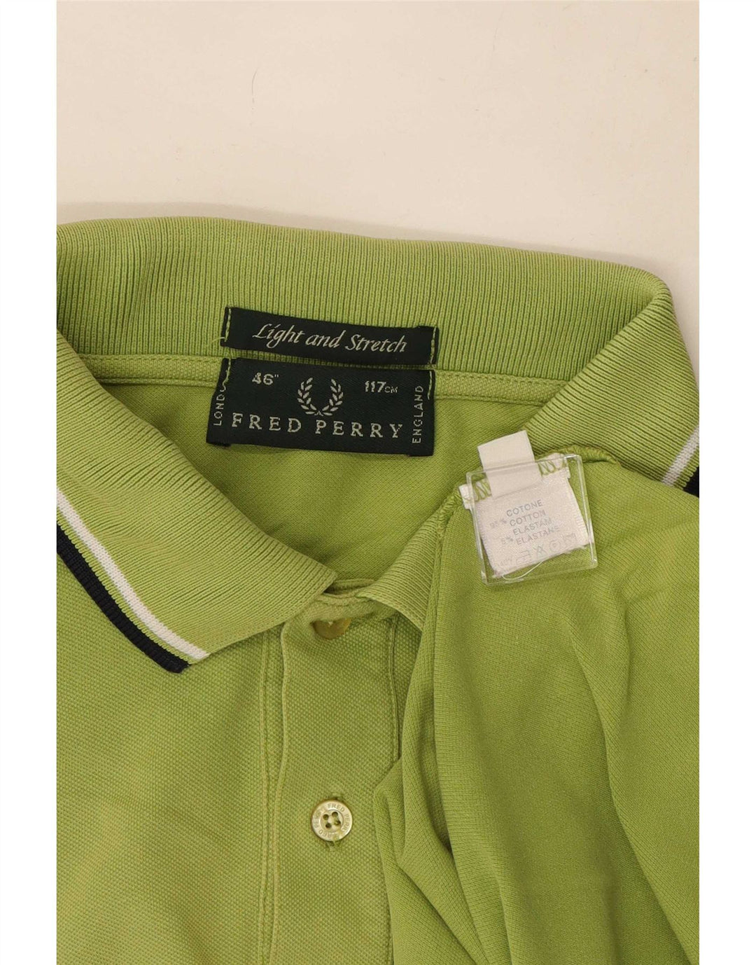 Męska koszulka polo Fred Perry, duża, zielona, bawełniana w paski