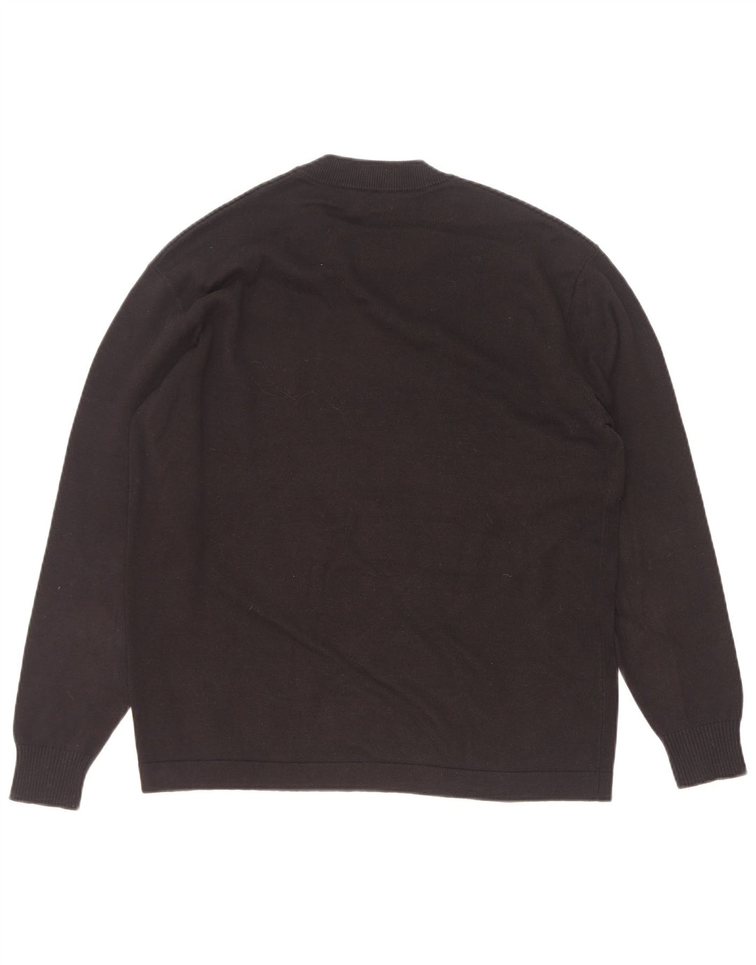 Męski sweter z okrągłym dekoltem Zara, mały, czarny, bawełniany