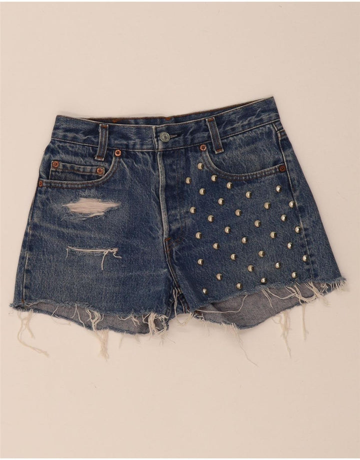 LEVI'S Womens Distressed Denim Shorts W29 Medium Blue Vintage Levi's and Second-Hand Levi's from Messina Hembry 