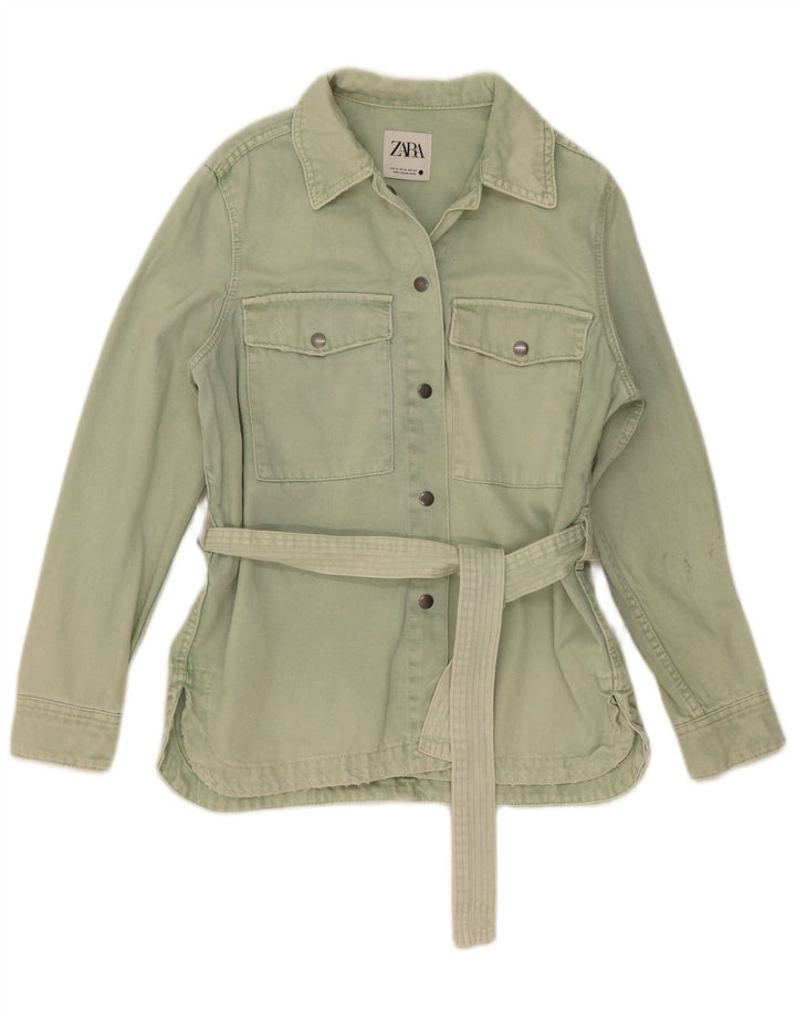 Damska kurtka jeansowa oversize Zara UK 6 XS w kolorze zielonym
