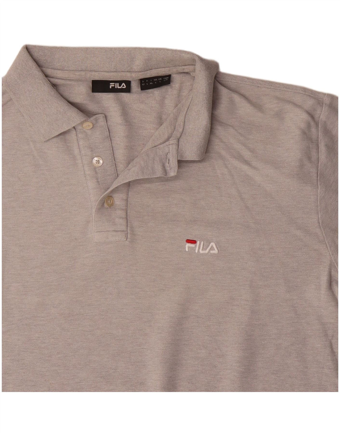 Męska koszulka polo Fila, duża, szara, bawełniana