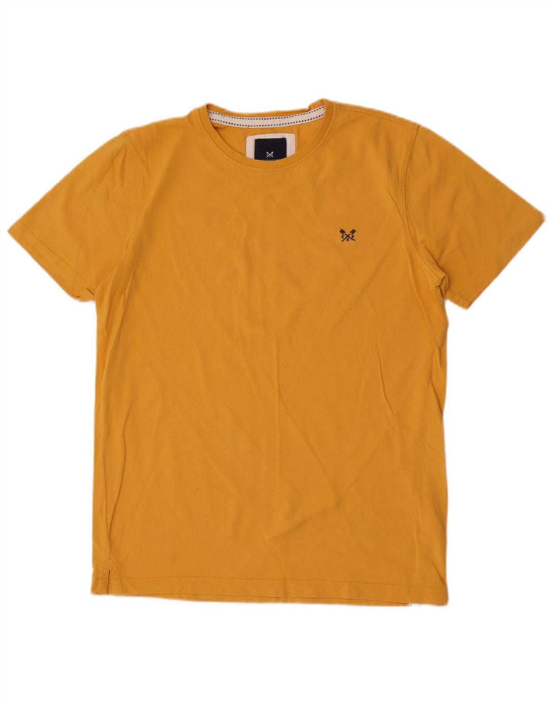 CREW CLOTHING Męski T-shirt Top Średnio żółty, bawełniany