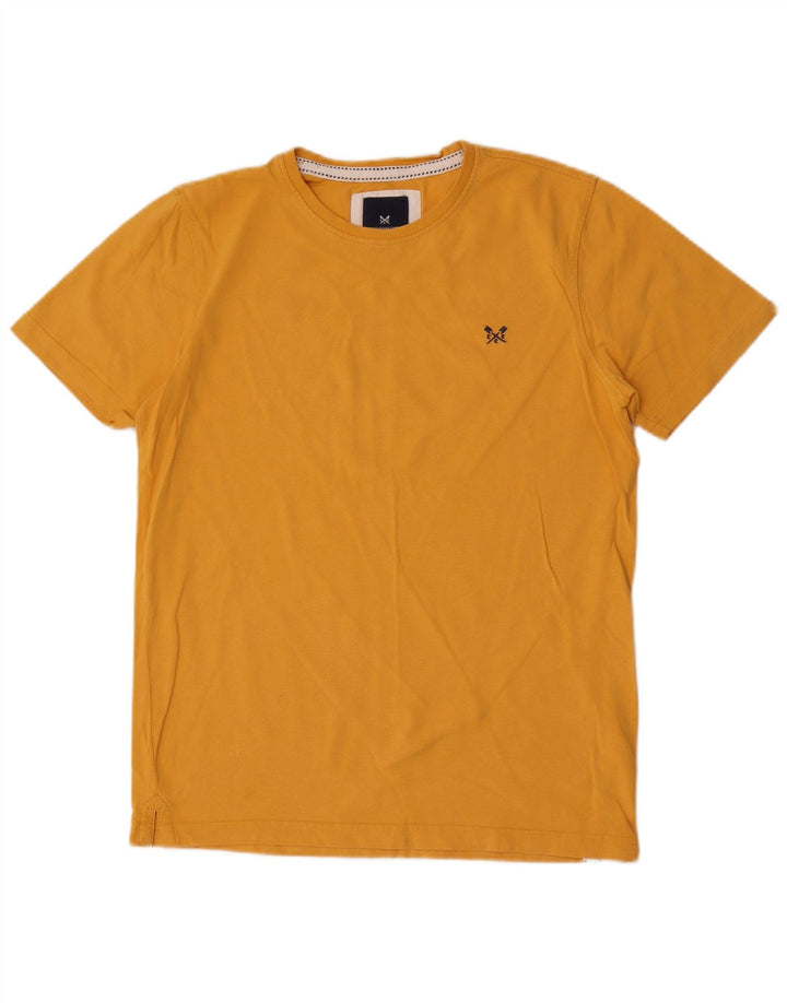 CREW CLOTHING Męski T-shirt Top Średnio żółty, bawełniany