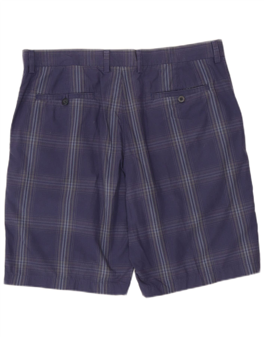 Marks & Spencer Męskie spodenki Chino W36, duże, niebieskie, bawełniane w kratkę