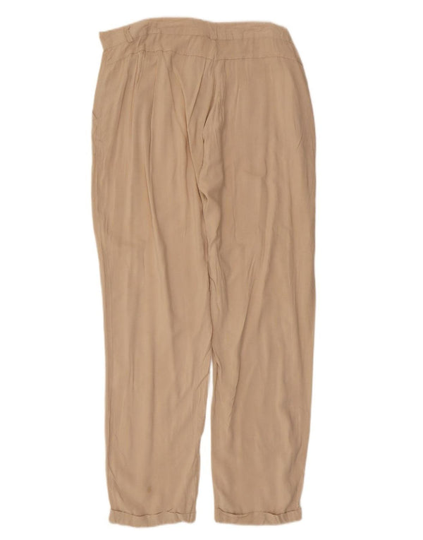 Damskie proste spodnie chino BRUGI duże W34 L30 beżowe