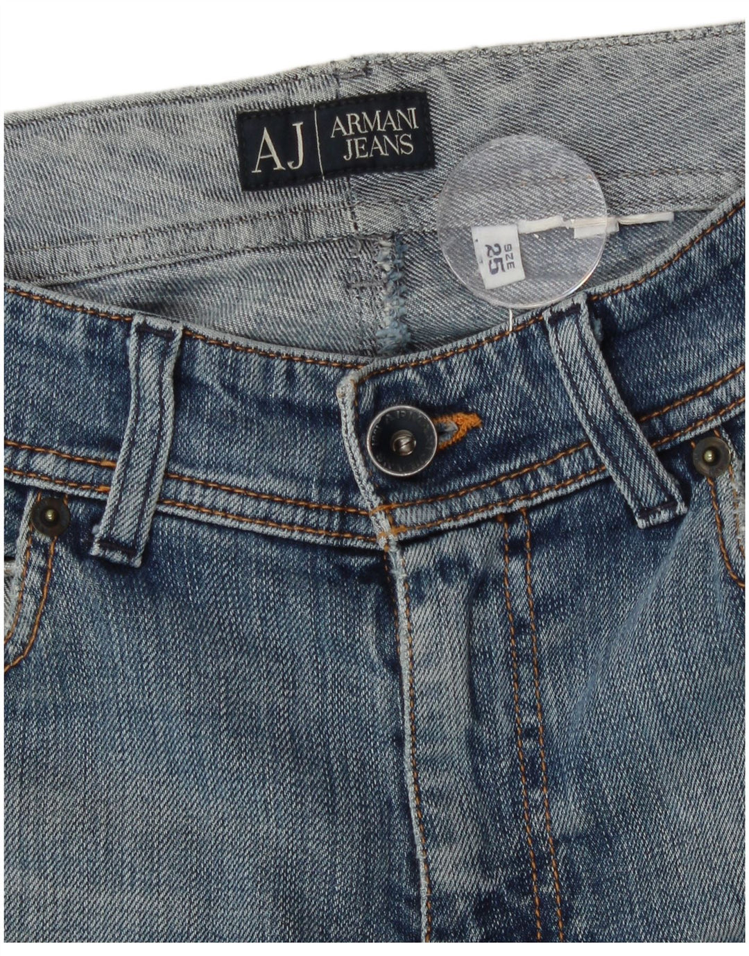 Damskie jeansy Armani Slim W25 L32 Niebieskie
