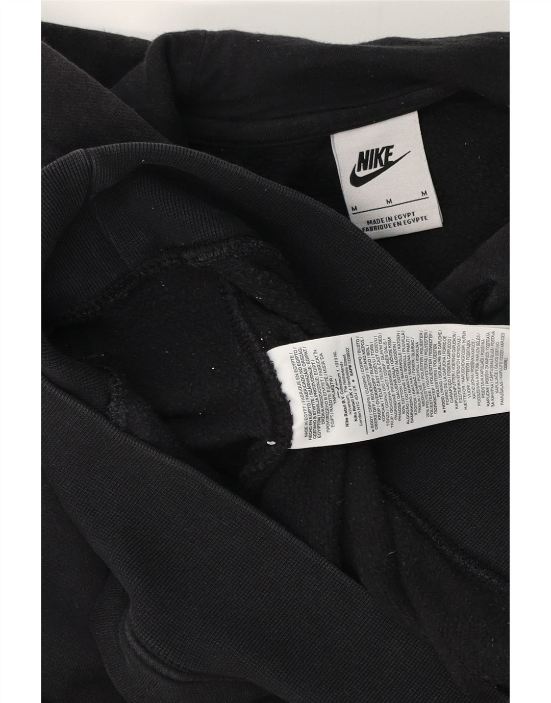 Męski sweter z kapturem Nike z grafiką, średni czarny, bawełniany