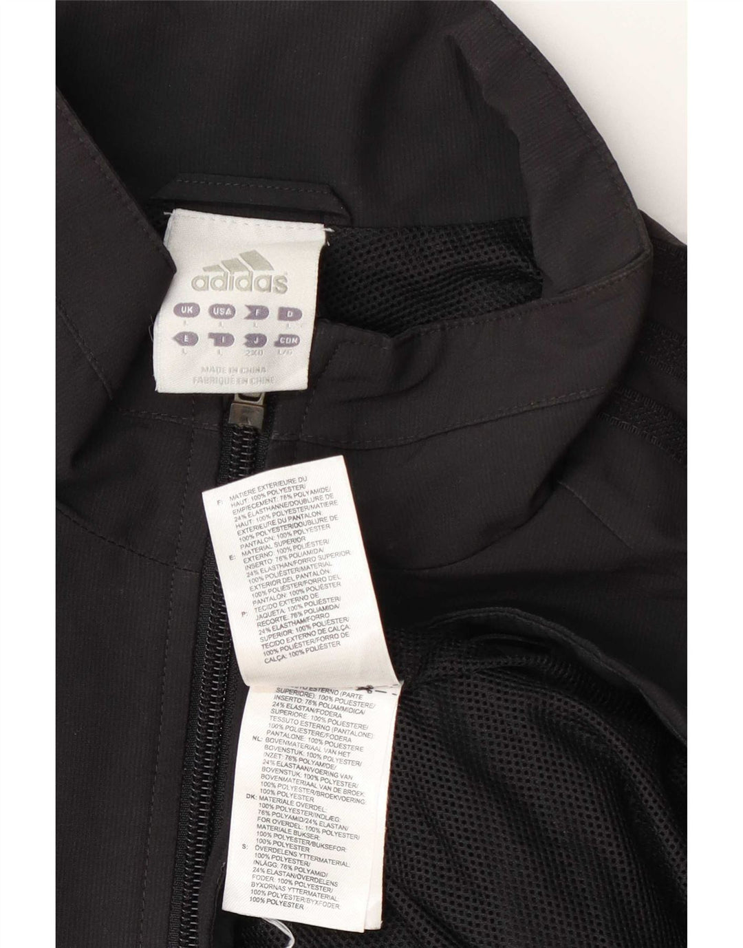 Adidas Męska kurtka dresowa Climacool, duża, czarna, z blokami kolorów