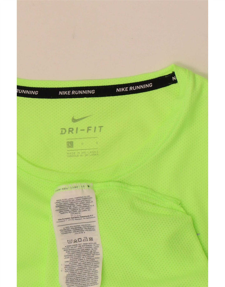 Męska koszulka do biegania Nike Dri Fit, duża, zielona, poliestrowa
