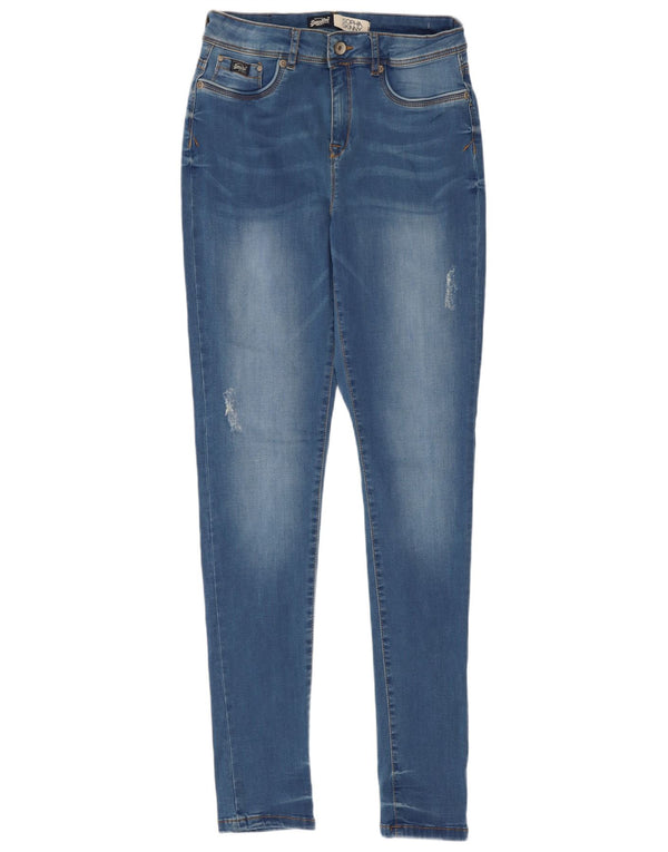 Superdry damskie Sophia Distressed Skinny Jeans UK 12 Medium W28 L32 niebieskie
