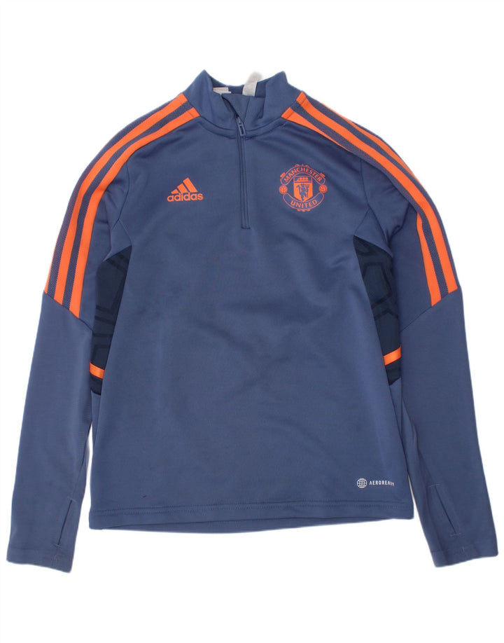 Chłopięcy dres Adidas Manchester United Pullover Top 9-10 lat Niebieski
